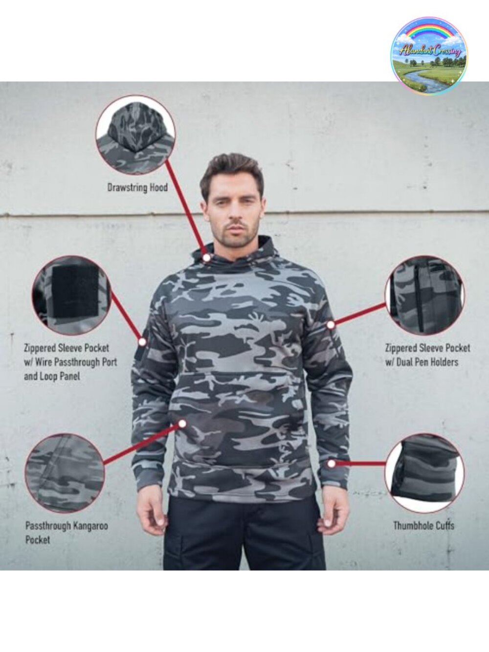 Tactical Fleece Hoodie with Conceal Carry Pockets